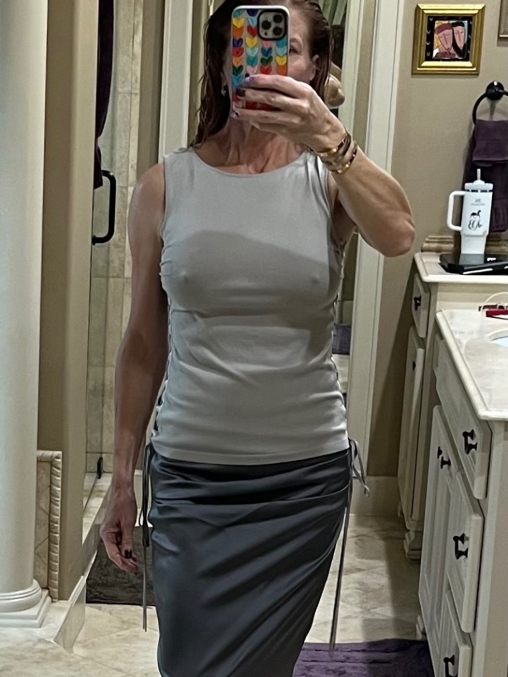 Dolce & Gabbana Lace-Up Side Sleeveless Top Made in Italy - Picture 4 of 6